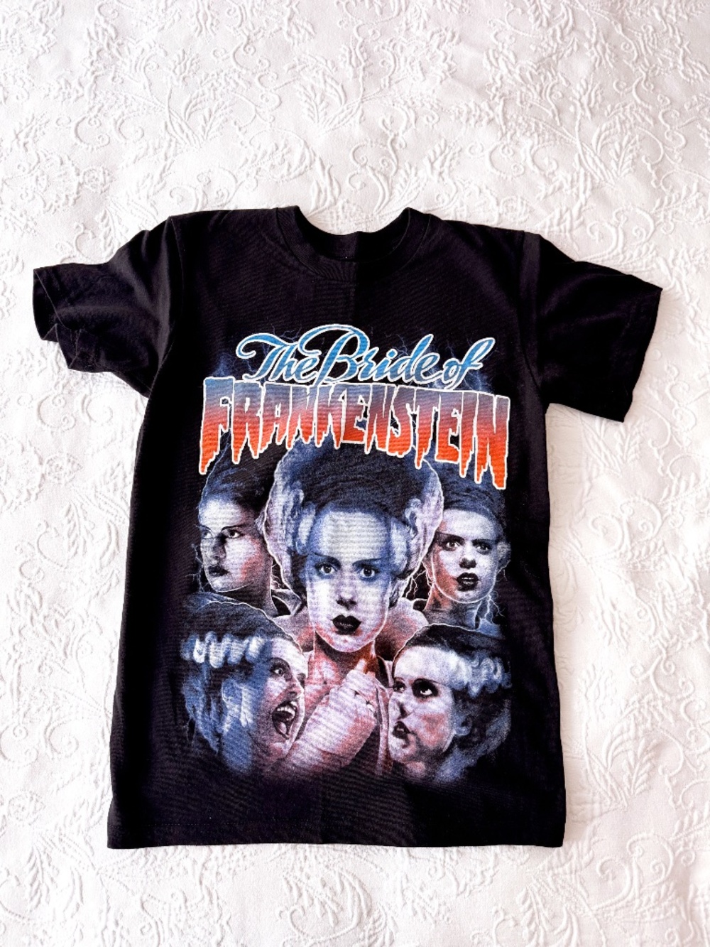 rock rebellion bride of frankenstein horror tee shirt xs universal monsters